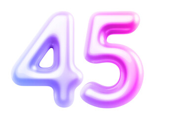 Gradient Bubble Number 45 luxury render