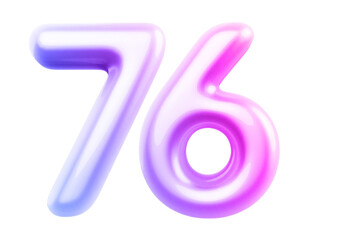 Gradient Bubble Number 76 luxury render