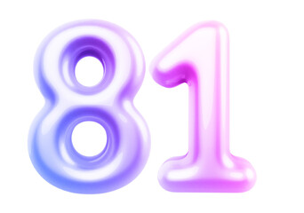 Gradient Bubble Number 81 luxury render