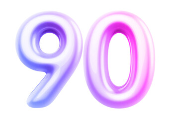 Gradient Bubble Number 90 luxury render