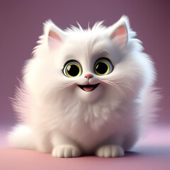 Cat smiling 085. Generate Ai