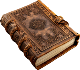 Old books isolated on transparent background. PNG