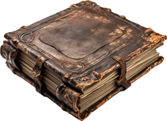Old books isolated on transparent background. PNG