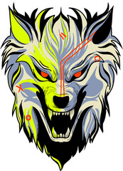 Cyberpunk Character Wolf Illustration