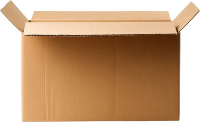 Cardboard box isolated on transparent background. PNG
