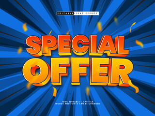 special offer editable text effect sale style
