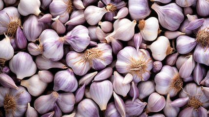 Garlic in a group wallpaper - ai generative