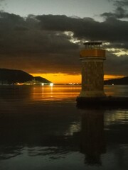 The promenade of the resort town of Marmaris before sunrise