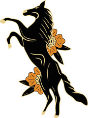 Retro Animal Tattoo Horse
