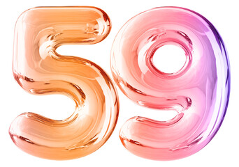 White Bubble Number 59 luxury render