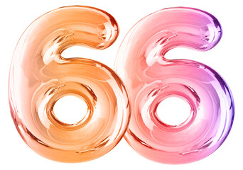 White Bubble Number 66 luxury render