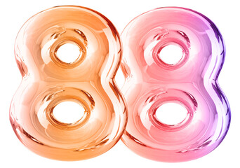 White Bubble Number 88 luxury render