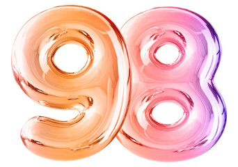 Gradient Bubble Number 80 luxury render