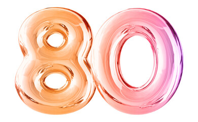 Gradient Bubble Number 96 luxury render