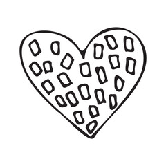 heart. hearts. doodle. different patterns of hearts. beauty. valentine's day. vector. on a white background. pattern. a decorative element. decor.
