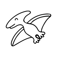 Cute dinosaur doodle with transparent background