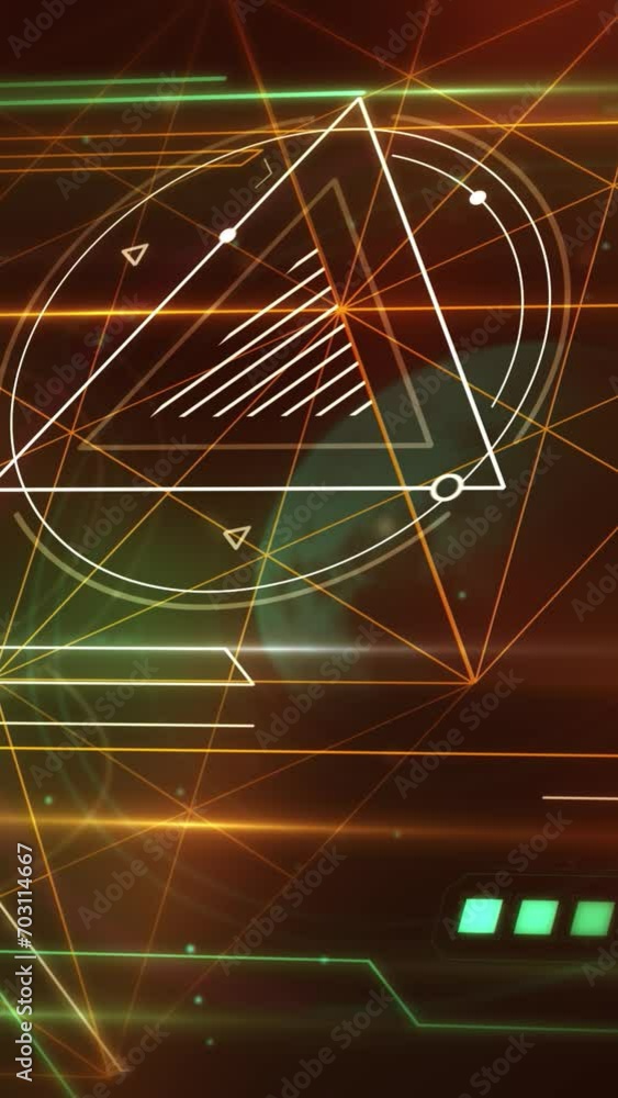 Poster abstract animation of nft data digital space.