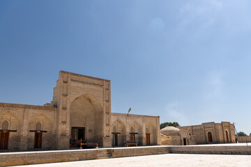 Chor-Bakr memorial complex, Bukhara, Uzbekistan. Minaret