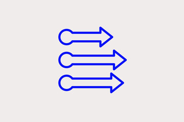 Obraz premium two arrows pointing in opposite directions 