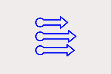 Fototapeta premium two arrows pointing in opposite directions 