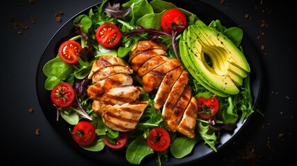 grilled chicken with vegetables