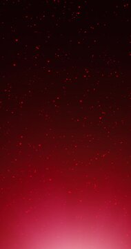  Magic hearts vertical motion on red glowing light. Concept Valentine's day copy space seamless loop animation.