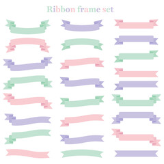 リボンのフレームのベクターイラストセット