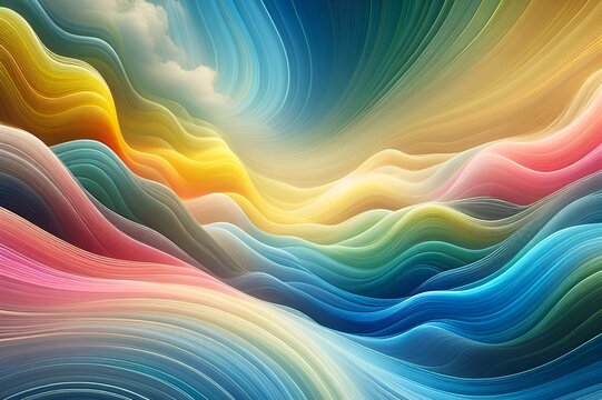 Colorful wave wallpaper background images that look amazing to the eye with AI generated