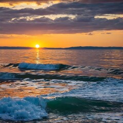 Obraz premium The sea and the sunset
