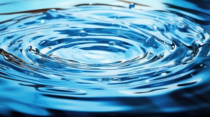 Ripples and rings in the aqua liquid background