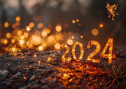 closeup number sparklers ground promotional interconnected optimistic future street streaming symbolization