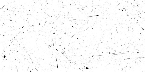 Background of black and white texture. Abstract monochrome pattern of spots, cracks, dots, chips. Dark design background surface. Gray printing element