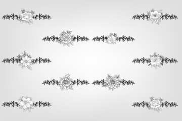 Obraz premium Set botanic blossom floral elements Decorative for Invitation