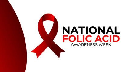 National Folic Acid Awareness week is observed every year in January. spread awareness about the importance of folic acid. it can help prevent some serious birth defects of the brain and spine. vector