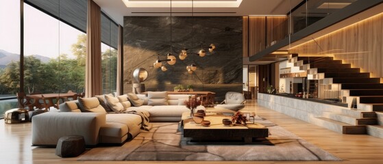 Luxury interior design of a modern house