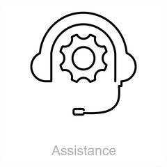 Assistance and help icon concept