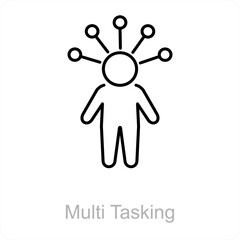 Multi Tasking and support icon concept