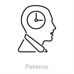 Patience and idea icon concept