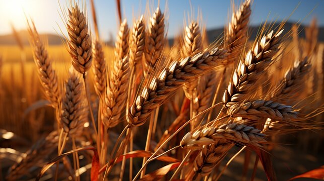 Wheat cereal grain that comes from a grass genus Triticum