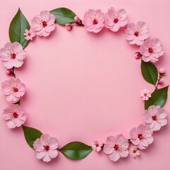 Naklejka na ściany i meble Pink cherry blossom, flower