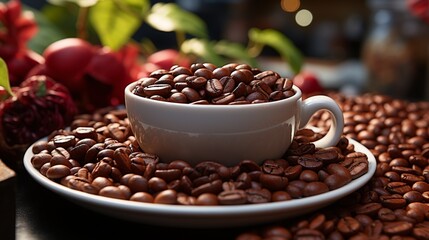 Drink coffee beans in the morning