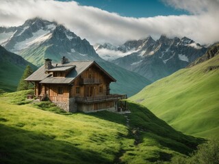 Fototapeta premium mountain village in the mountains