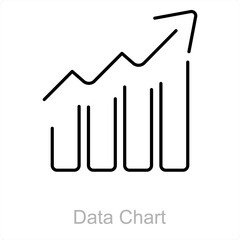 Data Chart and analytics icon concept - obrazy, fototapety, plakaty