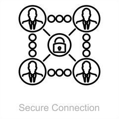 Secure Connection and network icon concept