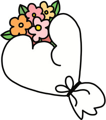 bunch of flowers. cute icon for valentine