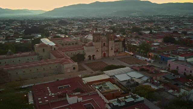 Oaxaca de Juárez, Oaxaca, Mexico timelapse drone view