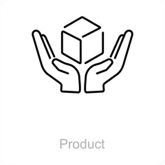 Product and parcel icon concept