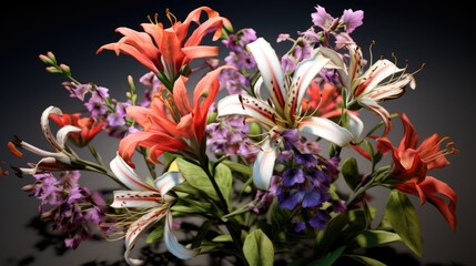 Obraz premium Flowering plant, multi color matching, flower mix