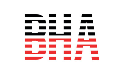 BHA three initial letter iconic line negative space minimal logo design vector template. monogram, abstract, wordmark, business, typography, minimalist, brand, company, flat, modern, unique, simple