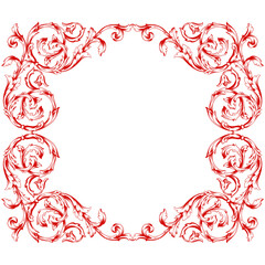 Love Frame Valentine's Day Ornament Line. Women's Mother's Day Ornament Border